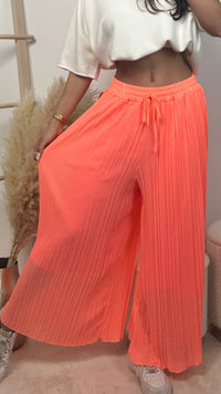 Hose Plissee / neon peach Art. 9269