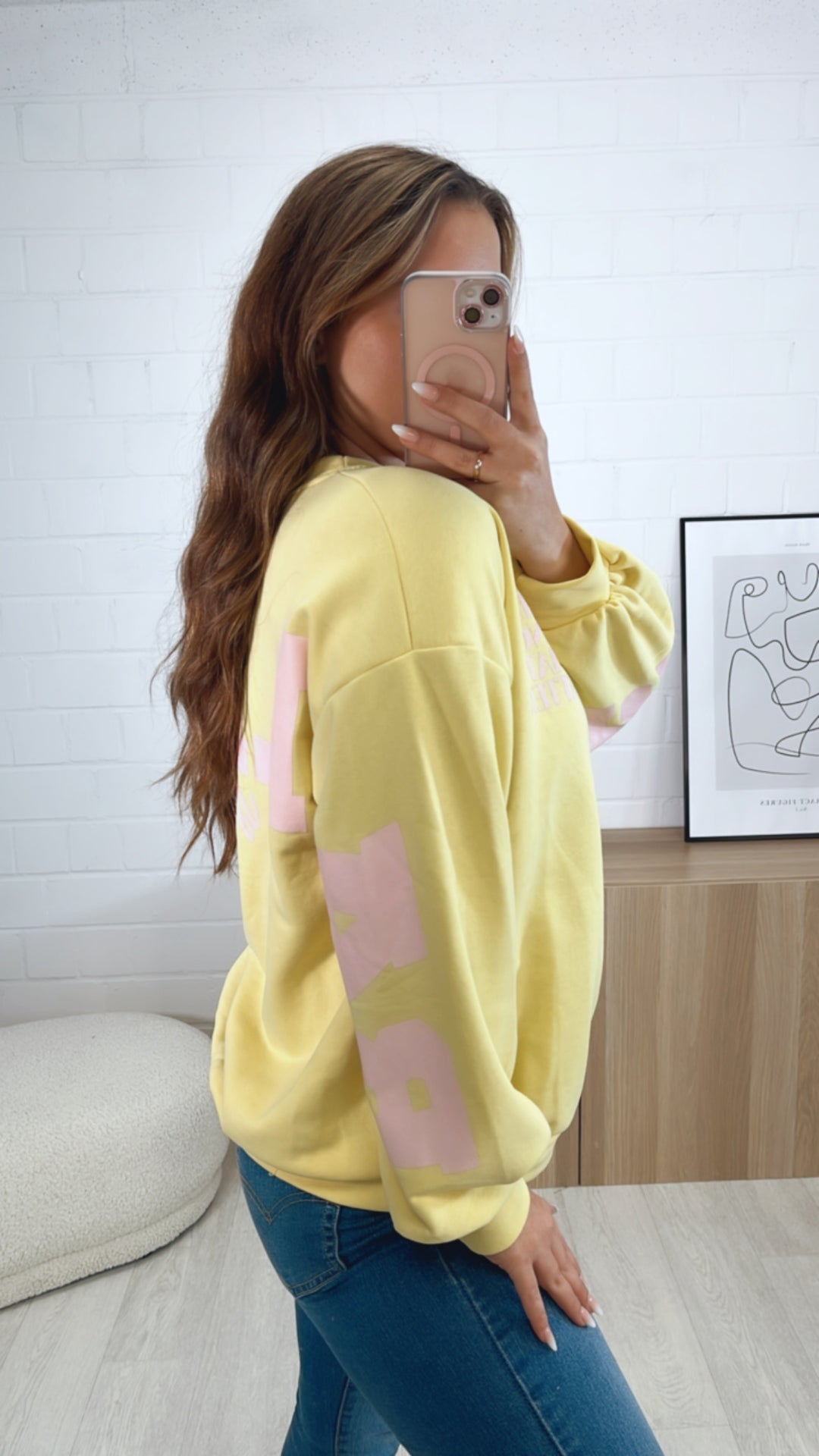 Pullover " Balance " / gelb - soft rosa Art. 9550