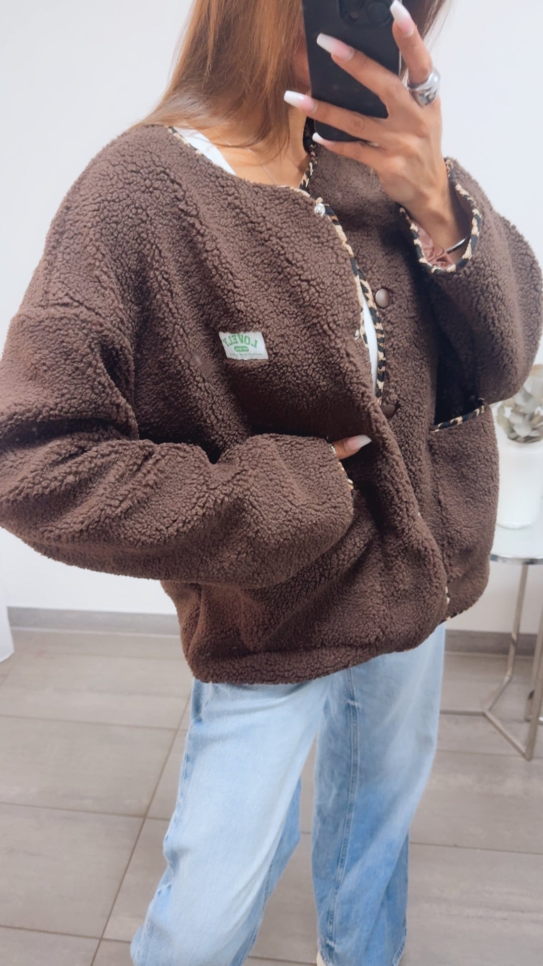 TEDDY Jacke " Lovely " / braun Art. 13827