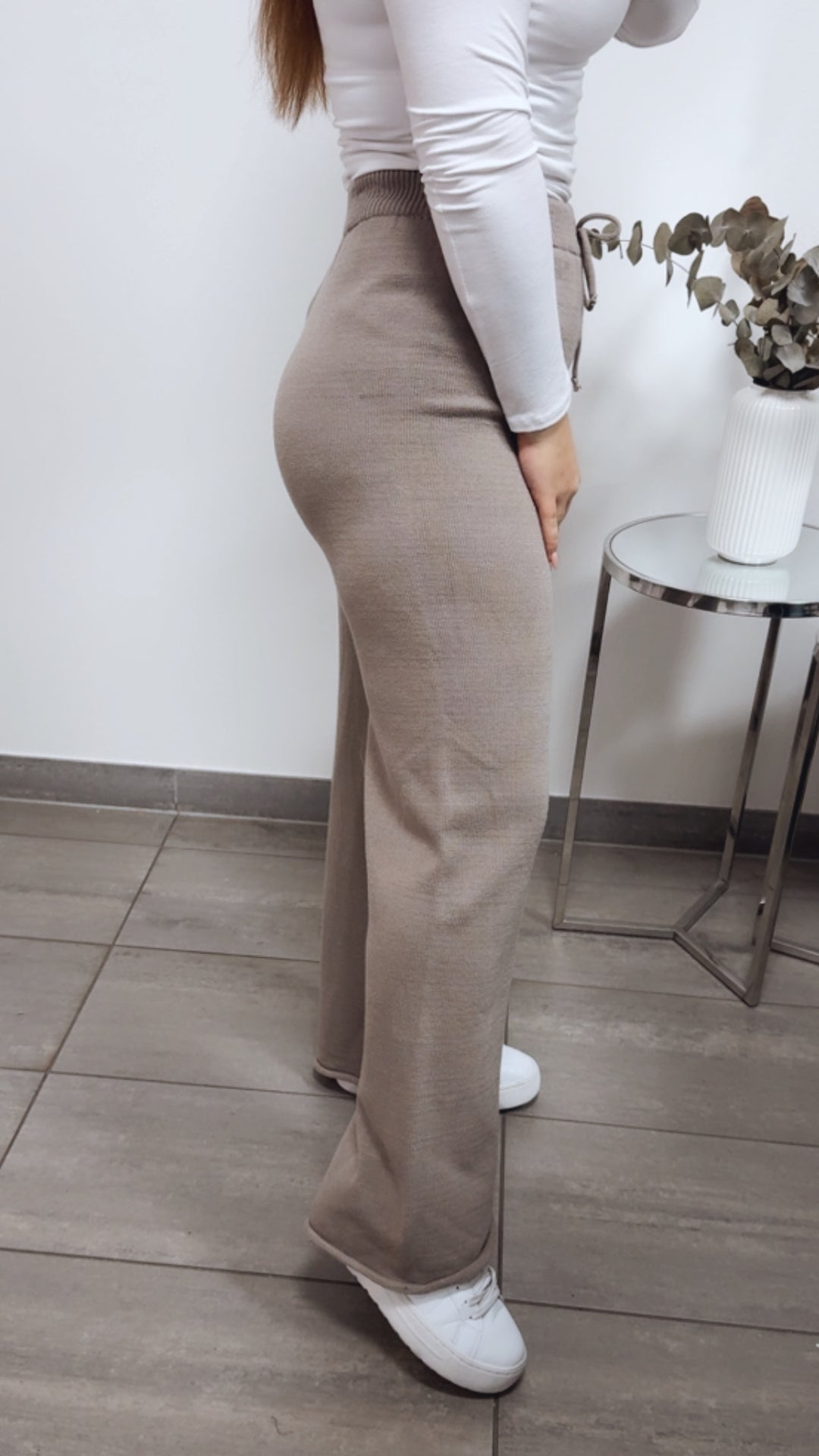 STRAIGHT STRICK Hose / light taupe Art. 13597