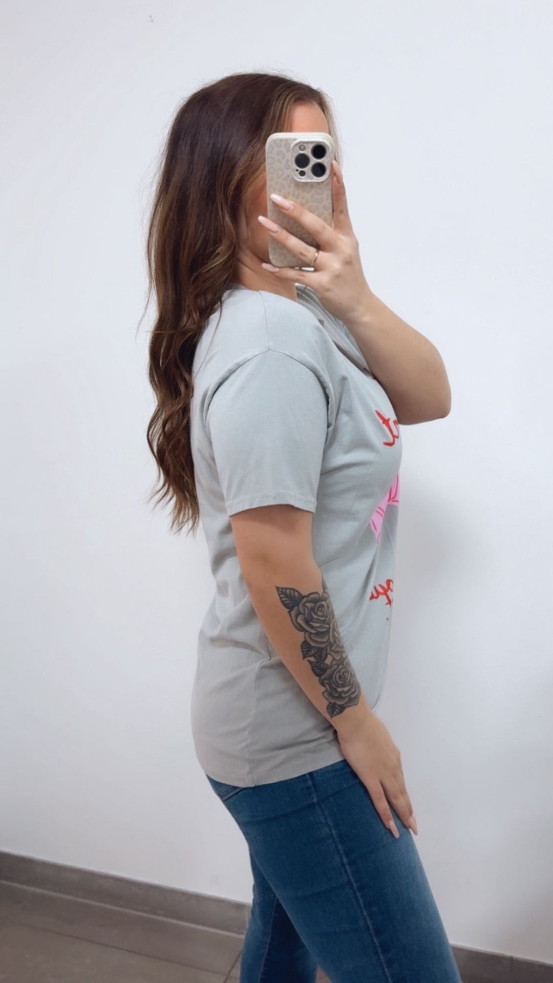 T-Shirt " Un Croissant " / hell grau Art. 14736