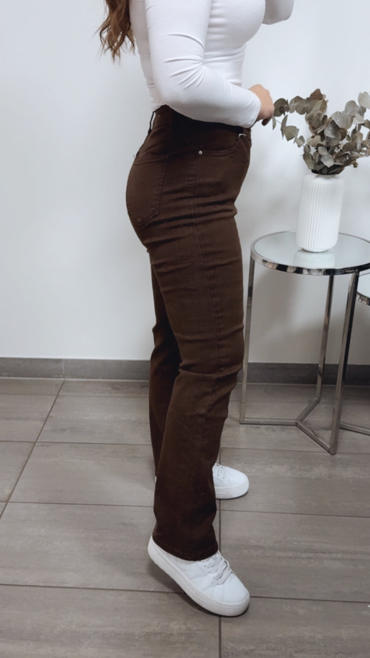 STRAIGHT LEG Jeans Hose " 78271-9 " / schoko braun Art. 13540