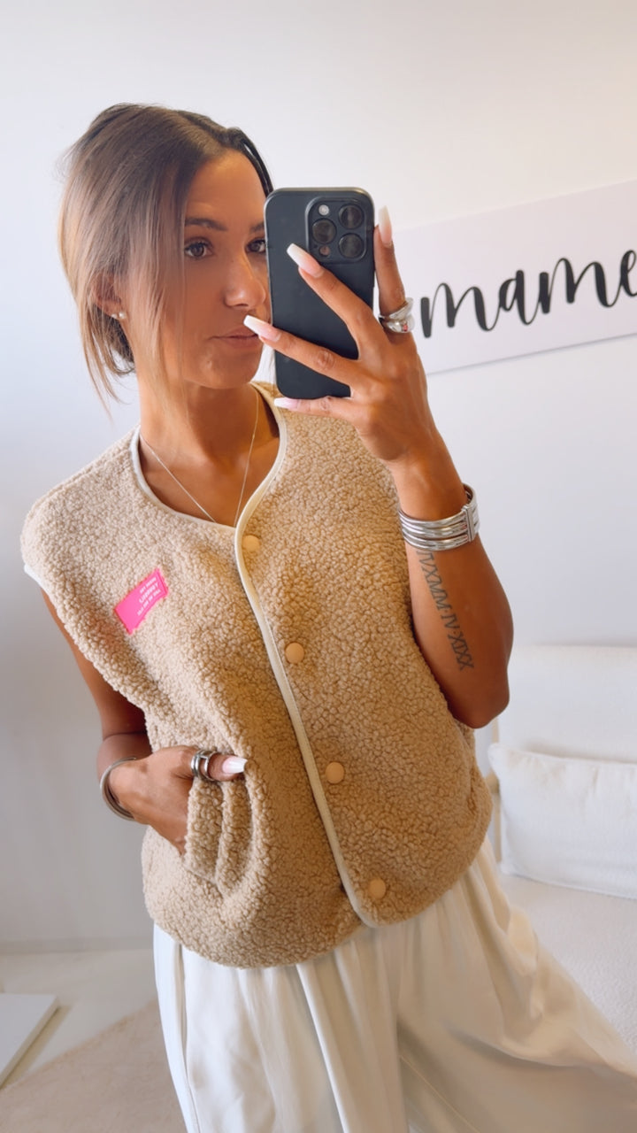 TEDDY Weste " Dress for Yourself " / beige Art. 12474
