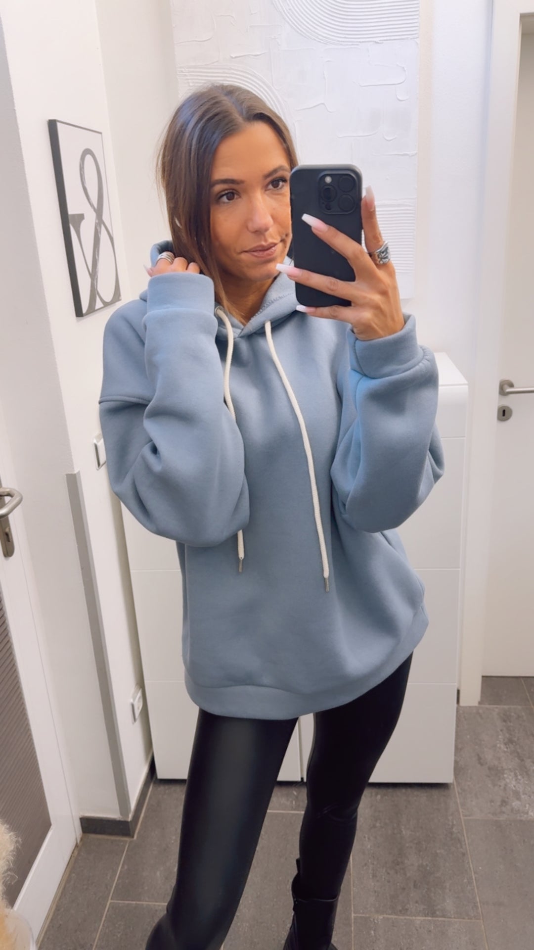 UNISEX Original mamell Hoodie / taubenblau Art. 13362