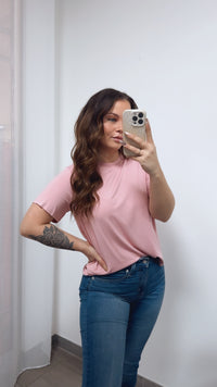 Basic T-shirt, Rundausschnitt / rosa Art. 14413