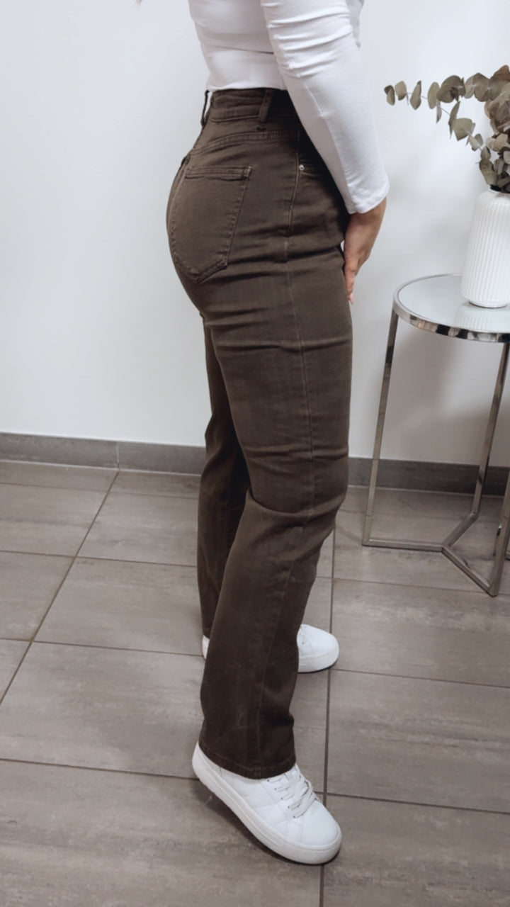 STRAIGHT LEG Jeans Hose " 78271-11 " / aschiges braun Art. 13542