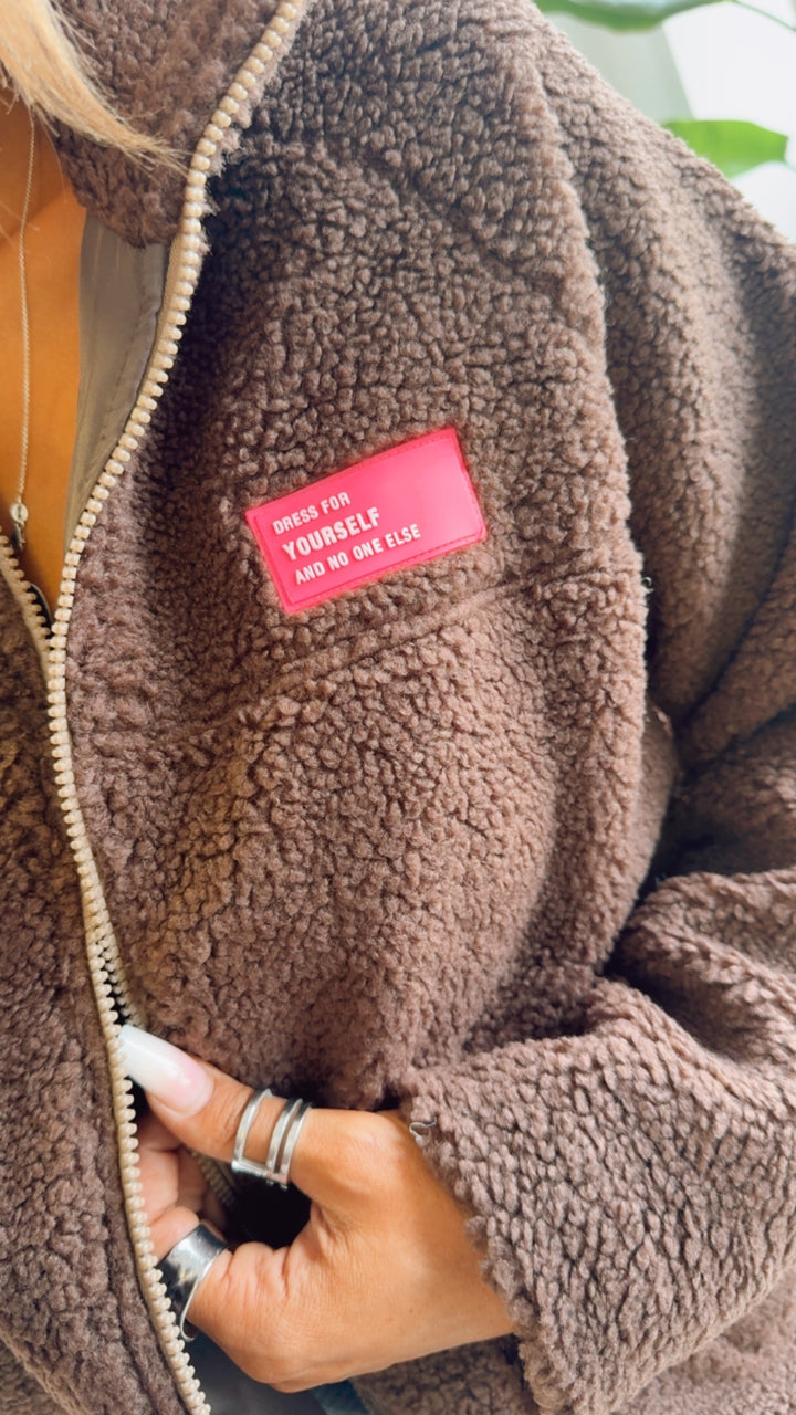 TEDDY Jacke " Dress for Yourself " / braun Art. 12473
