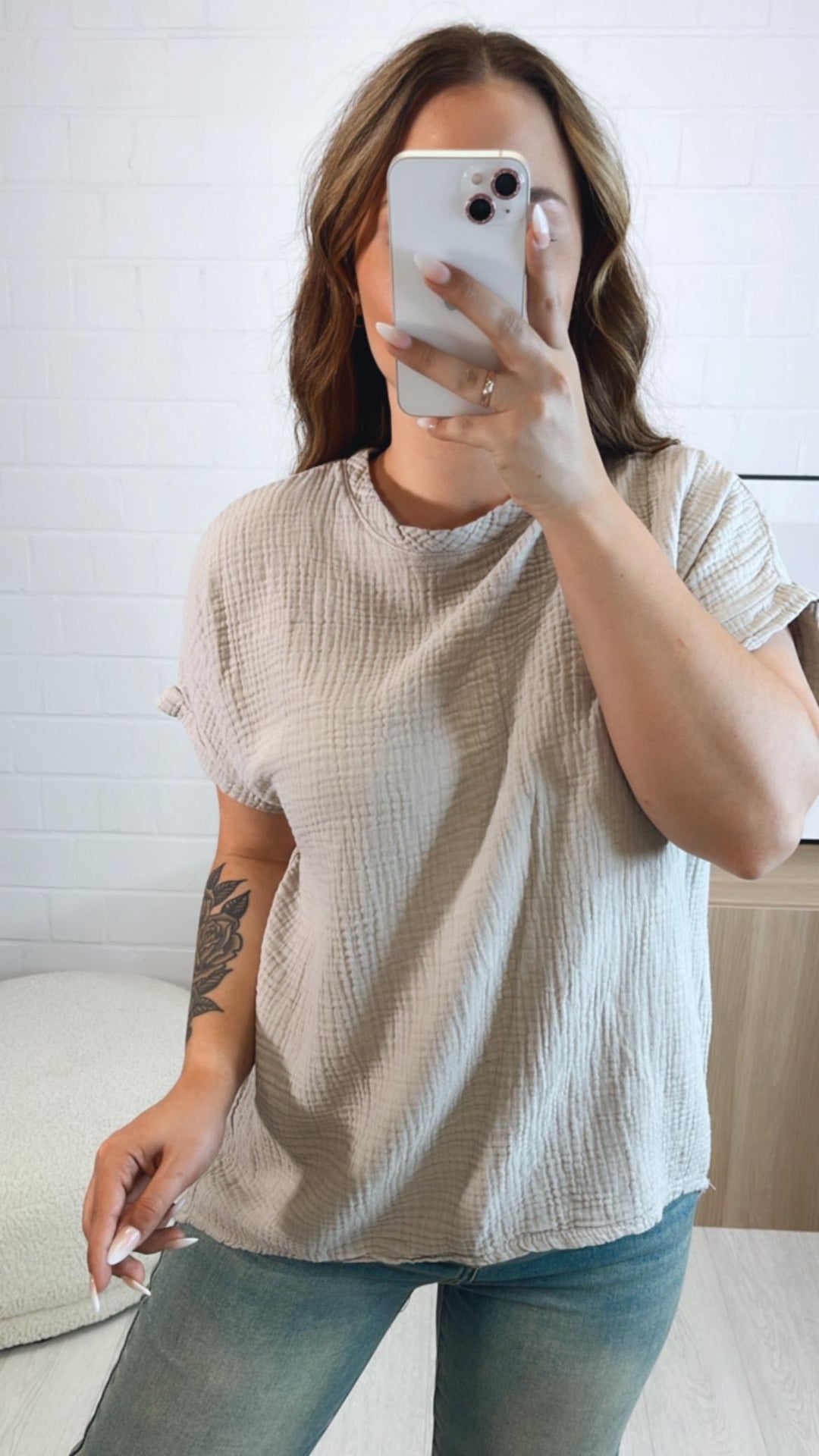 MUSSELIN T-shirt / beige Art. 9729