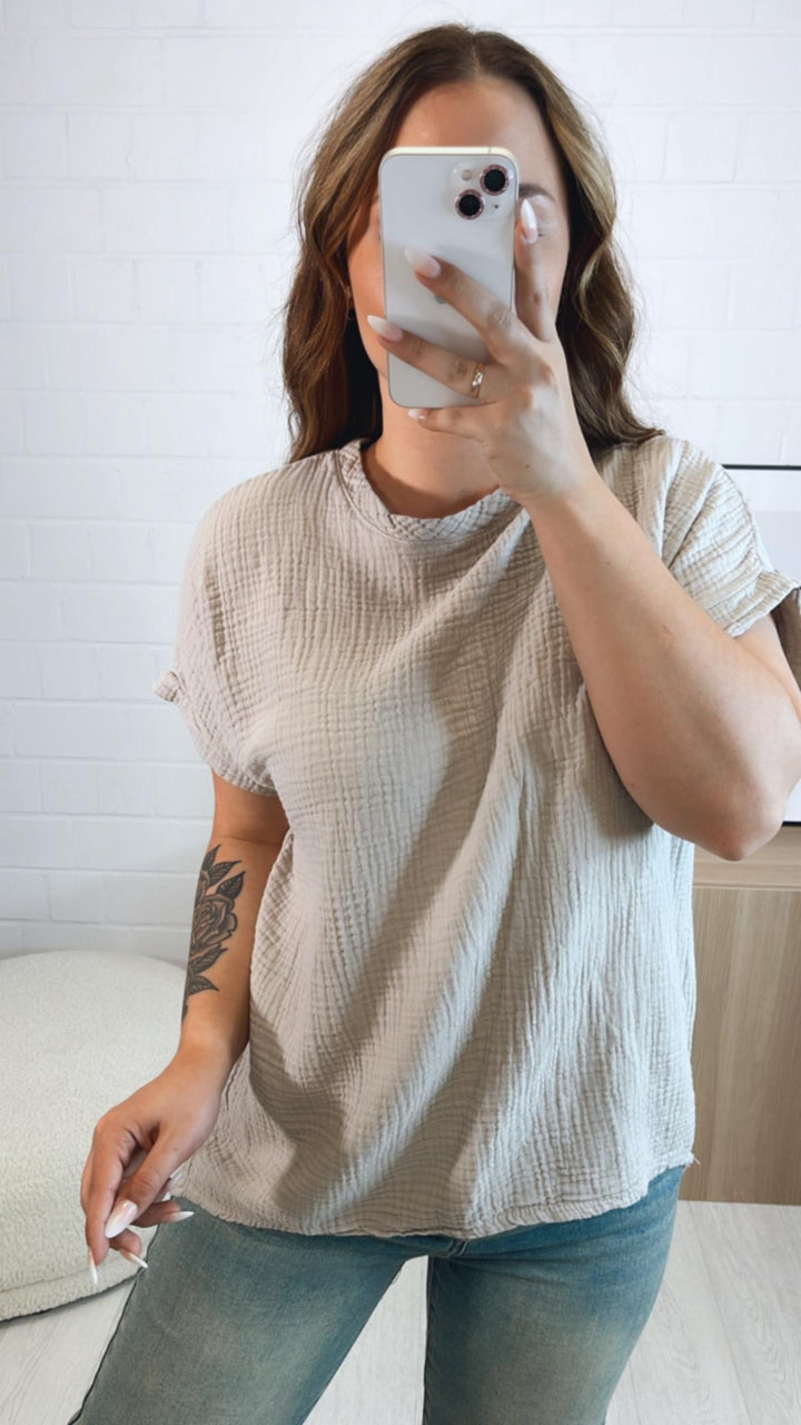 MUSSELIN T-shirt / beige Art. 9729
