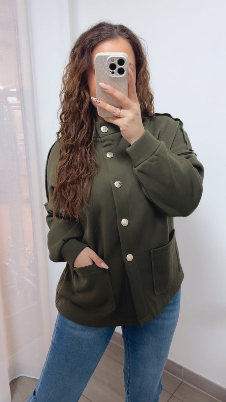 Jacke mit goldenen Knöpfen / khaki Art. 14097
