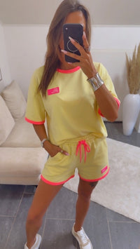 Set " Neon Vibe " / soft gelb - neon pink Art. 15831