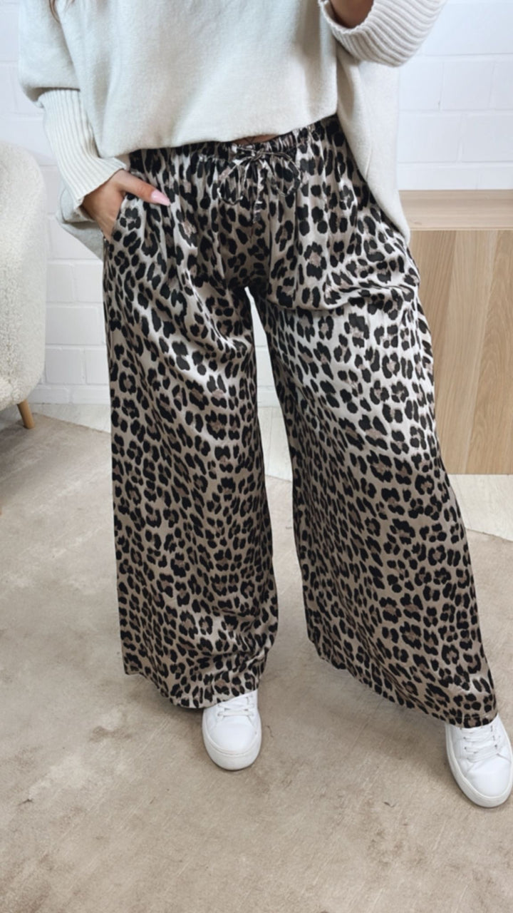 LEO Seiden - Mix Hose / creme - braun - schwarz Art. 12587