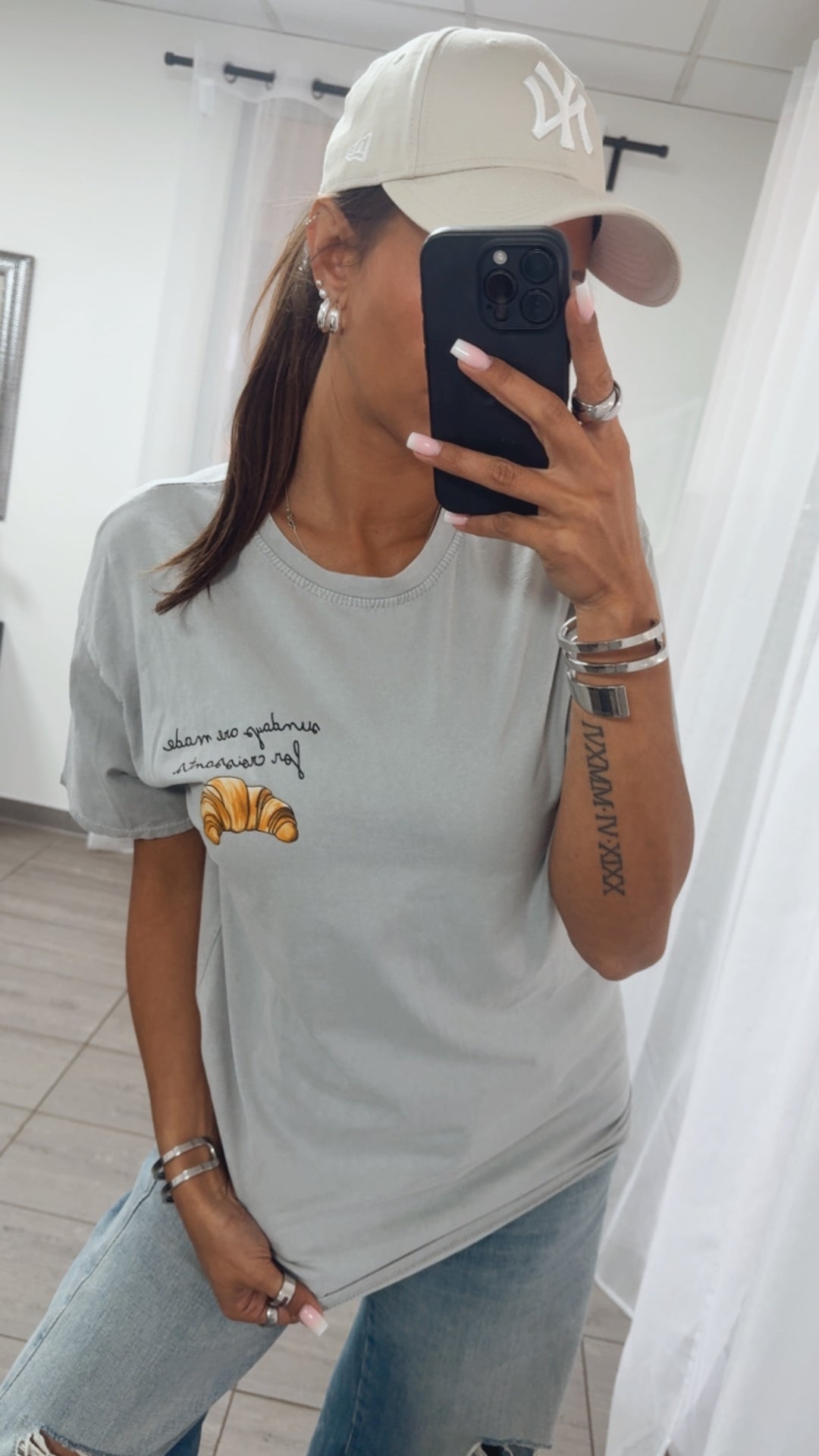 T-Shirt " Sundays are made for " / hell grau Art. 14744