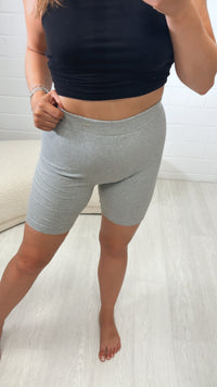 gerippte Radler Hose " 6571 " / grau meliert Art. 10280