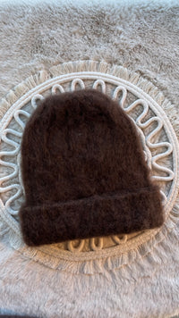 flauschige Mütze / Schoko braun Art. 13421