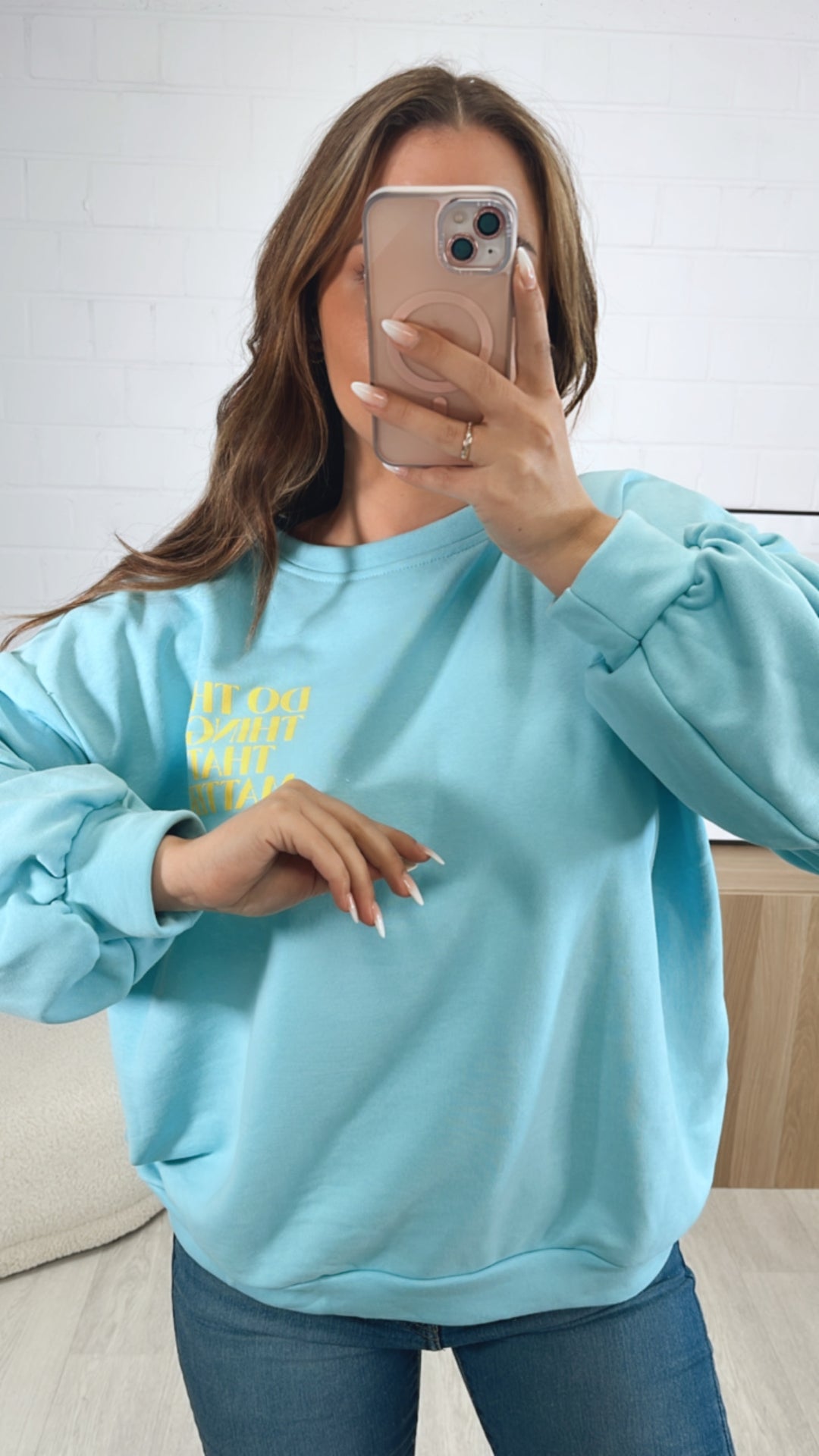 Pullover " Balance " / hell blau - gelb Art. 9541