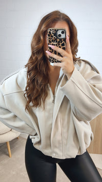 schlichte TREND Loose Fit Jacke / creme Art. 12617