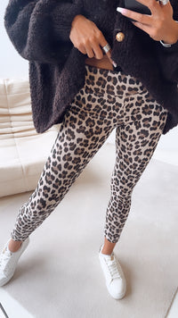 dickere Leo Leggings / beige - braun - schwarz Art. 7645