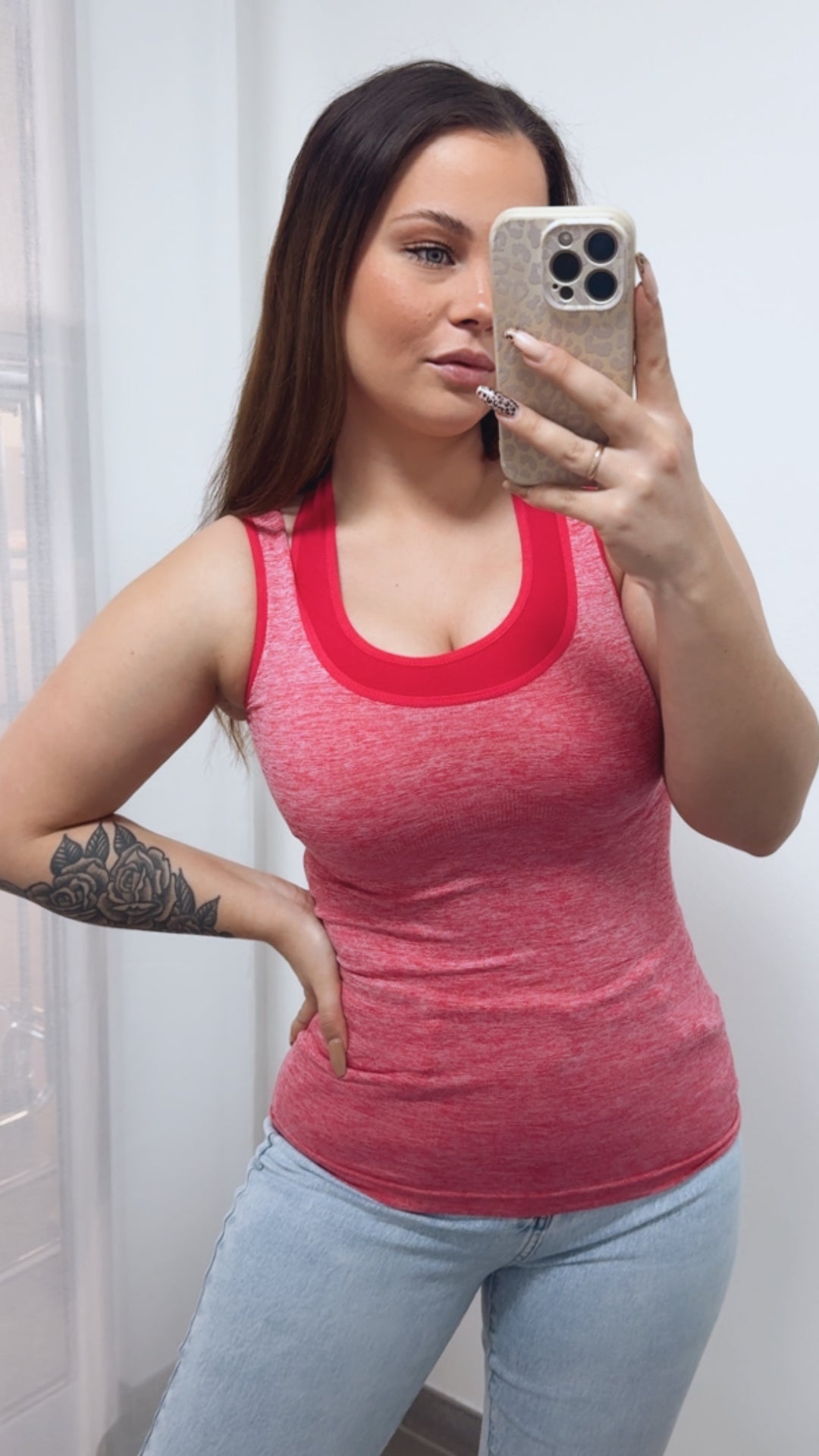 Gym Top / magenta meliert Art. 13748