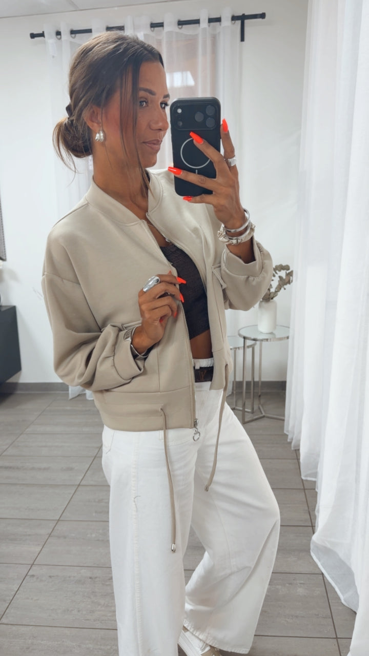 Casual Jacke mit Taschen / beige Art. 16079