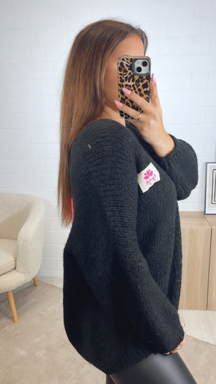 Strick Pullover " Yoga " / schwarz Art. 12871