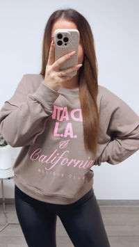 Sweater " Cruz California " / taupe - soft pink Art. 13612