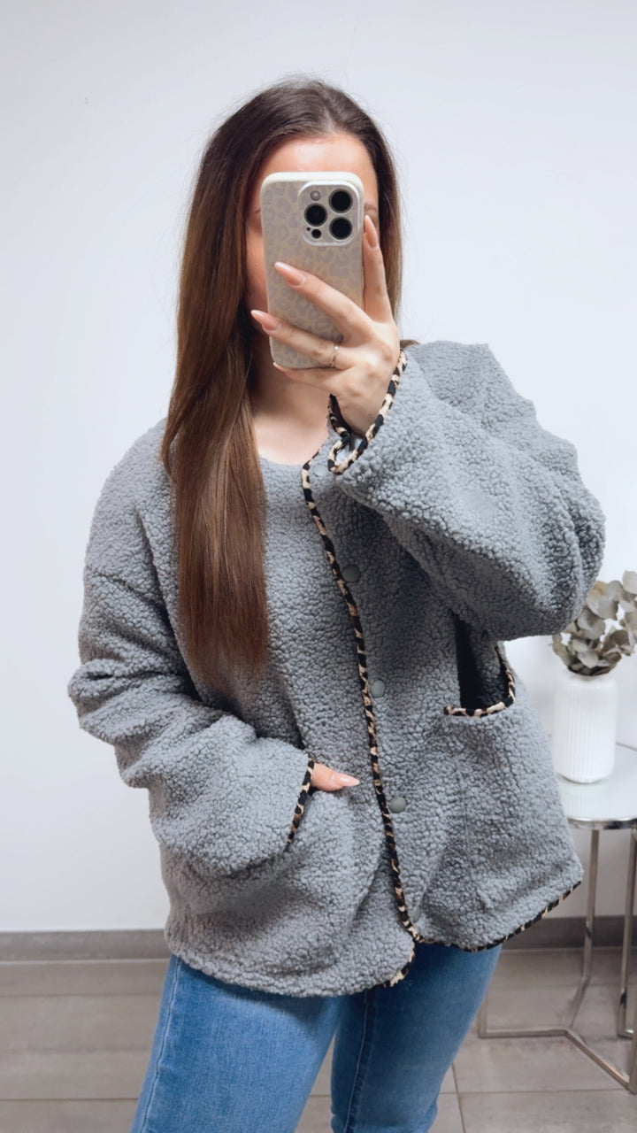 TEDDY Jacke " Lovely " / grau Art. 13823