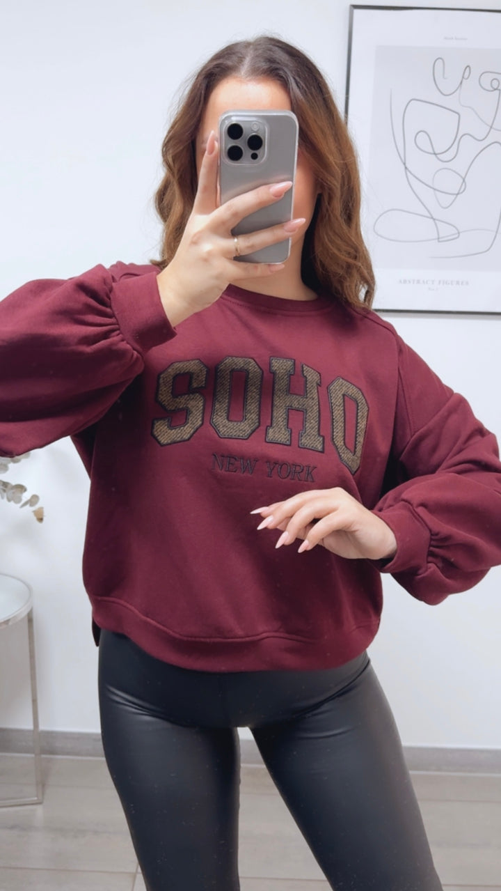 Sweater " SOHO " / bordeaux rot Art. 13157