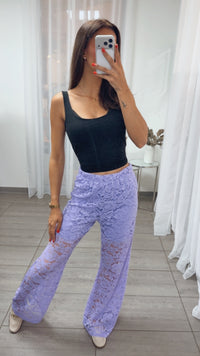 Spitzen Hose " Elegance " / lila Art. 15550