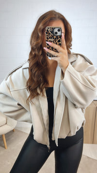 schlichte TREND Loose Fit Jacke / creme Art. 12617