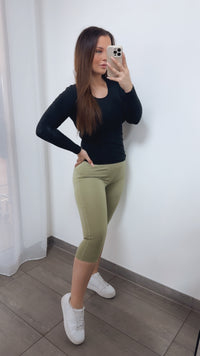 SPORTY Capri Leggings / salbei Art. 14472