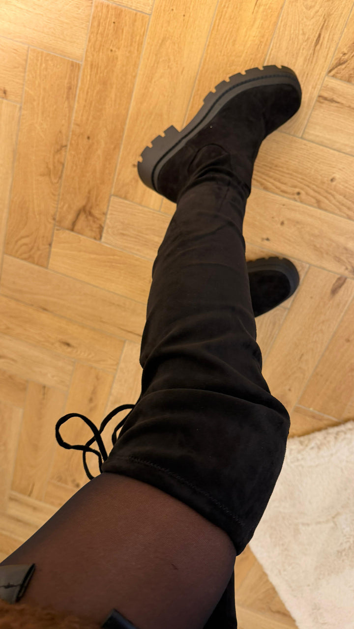 Overknees Stiefel  "A-803S" / Schwarz Art. 4925