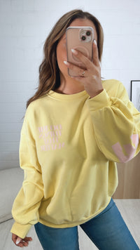 Pullover " Balance " / gelb - soft rosa Art. 9550