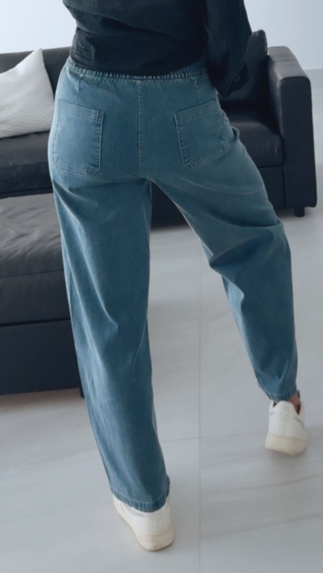Casual Denim Look BALLON Hose, Tunnelzug " 9985 " / denim blau Art. 16040