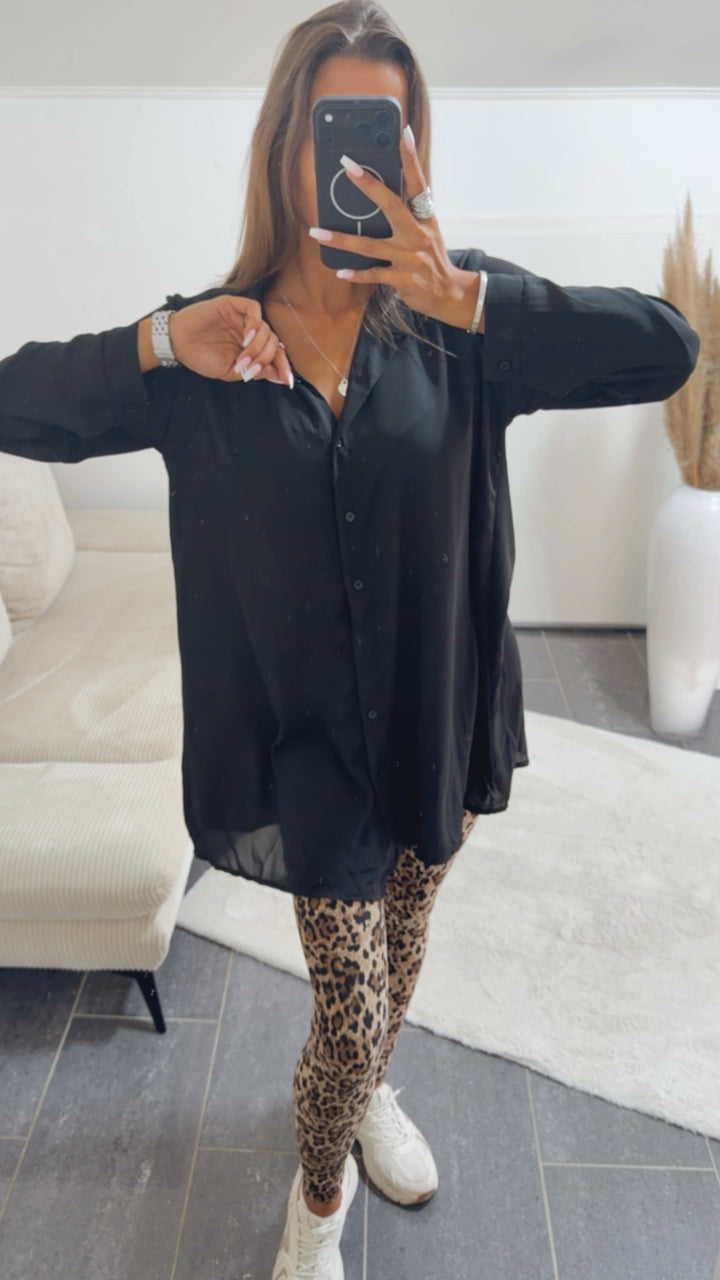 Long Bluse / schwarz Art. 4458