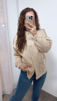 Jacke mit goldenen Knöpfen / creme beige Art. 14098