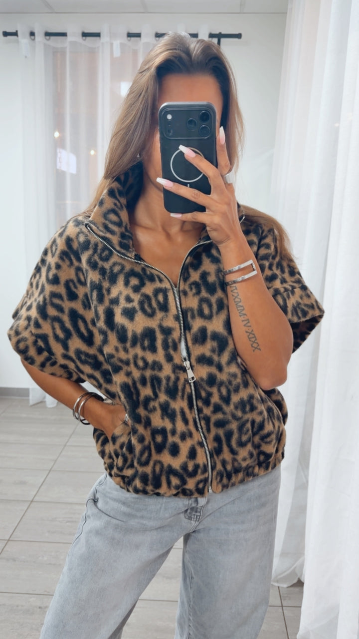 LEO kurze ultra oversize Weste / Art. 12435