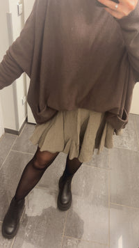 MUSSELIN ausgestellter Hosen Rock / taupe Art. 13058