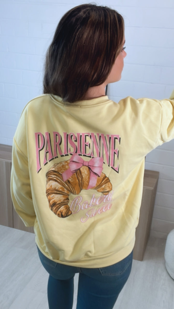 Pullover " Bakery " / soft gelb Art. 9603