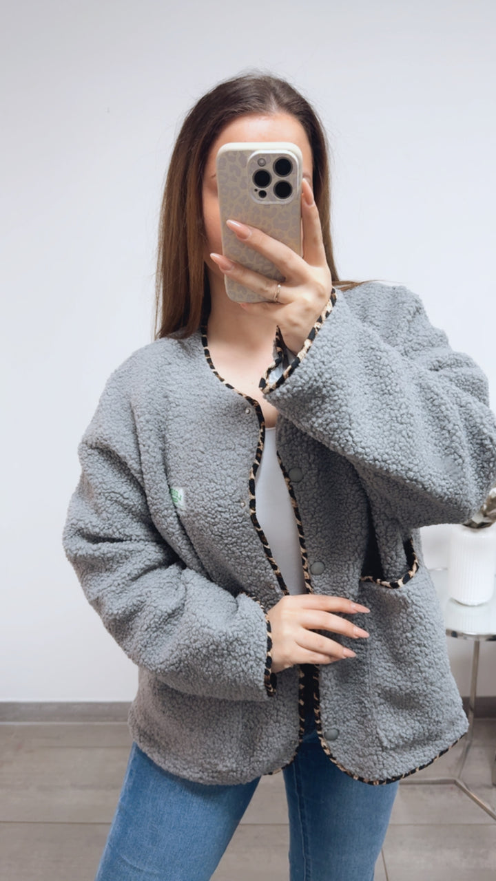 TEDDY Jacke " Lovely " / grau Art. 13823