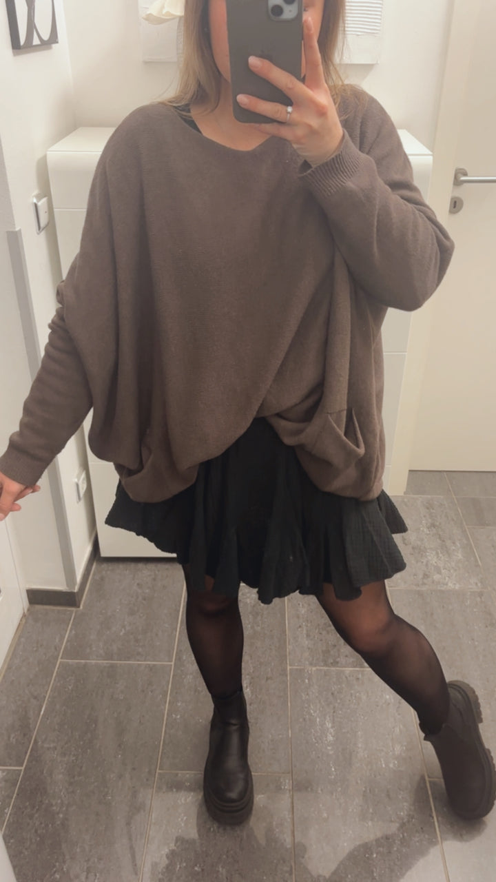 MUSSELIN ausgestellter Hosen Rock / schwarz Art. 13059