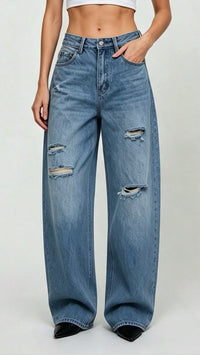BALLOON FULL LENGTH Jeans Hose " T6064-2 " / verw. blau Art. 16133