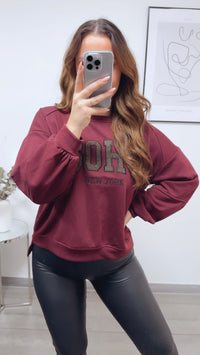 Sweater " SOHO " / bordeaux rot Art. 13157