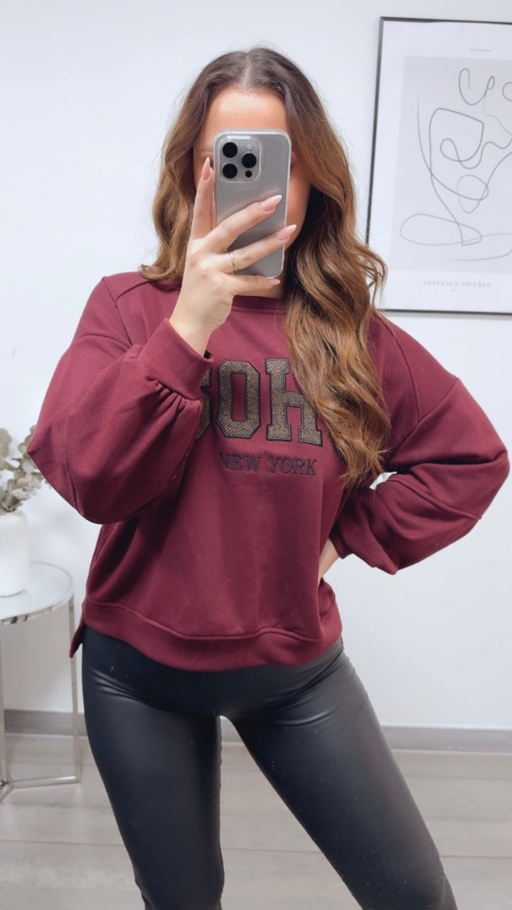 Sweater " SOHO " / bordeaux rot Art. 13157