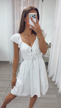 Off - shoulder Kleid " Summer Breeze " / weiss Art. 15513