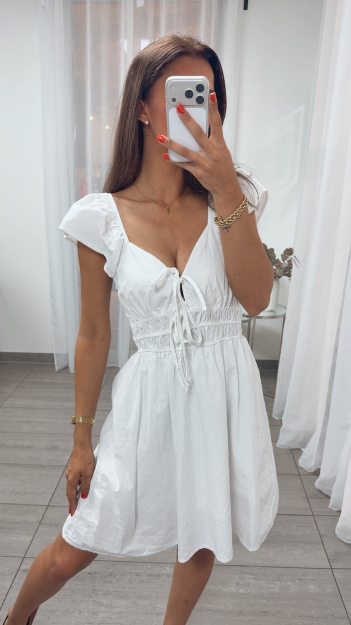 Off - shoulder Kleid " Summer Breeze " / weiss Art. 15513