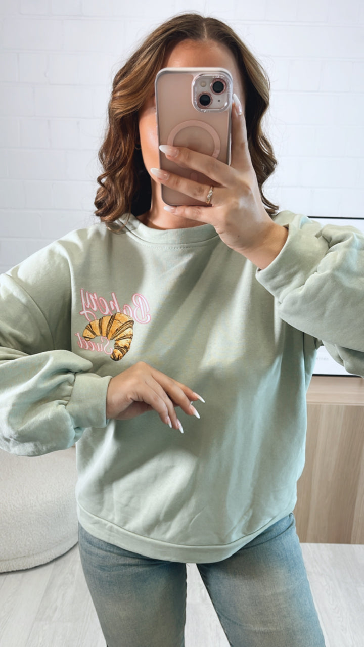Pullover " Bakery " / soft matcha Art. 9585