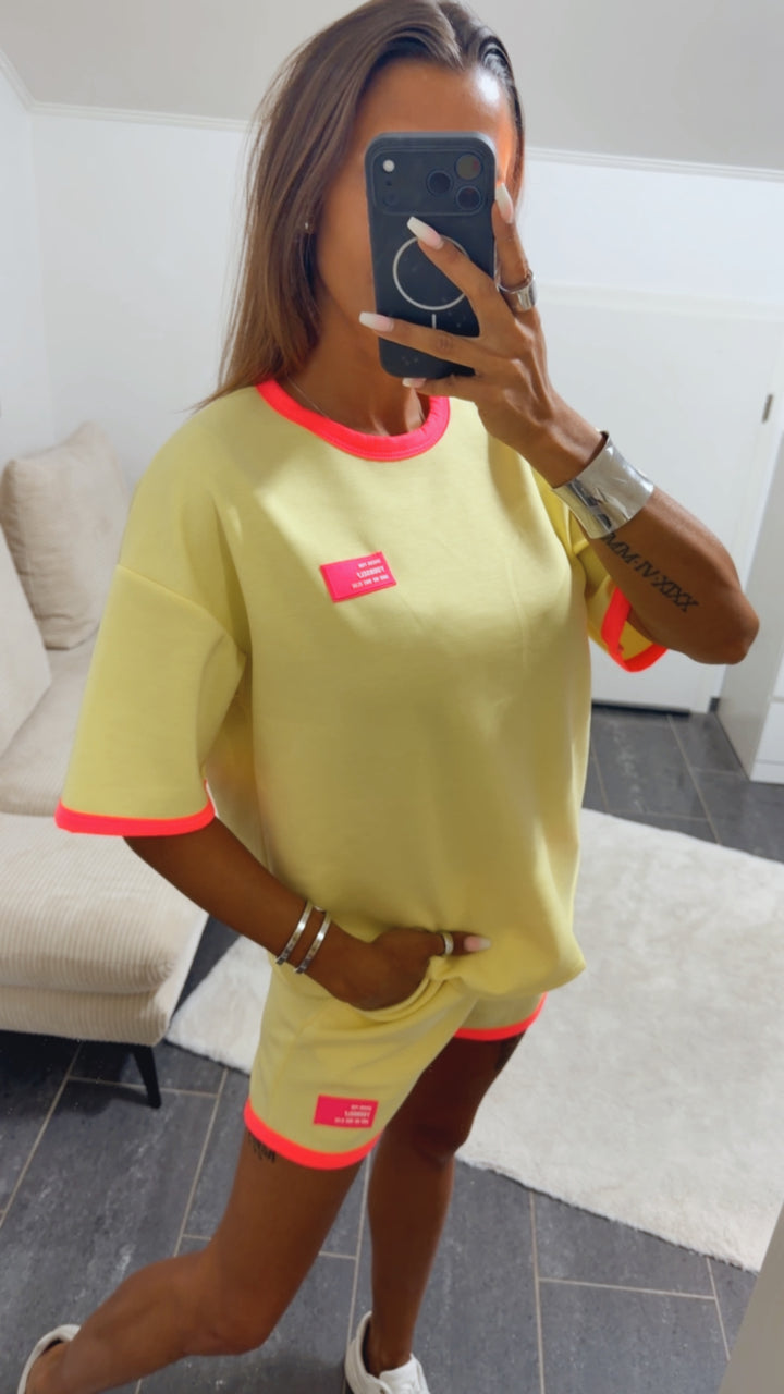 Set " Neon Vibe " / soft gelb - neon pink Art. 15831