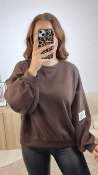 Pullover " but your outfit can be. " / schoko braun Art. 12571