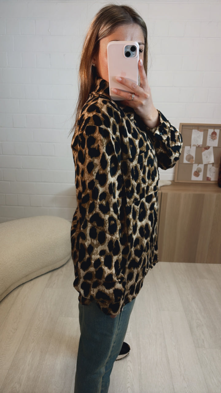 LEO Bluse mit Kragen / kräftiges Leo HELL Art. 9085